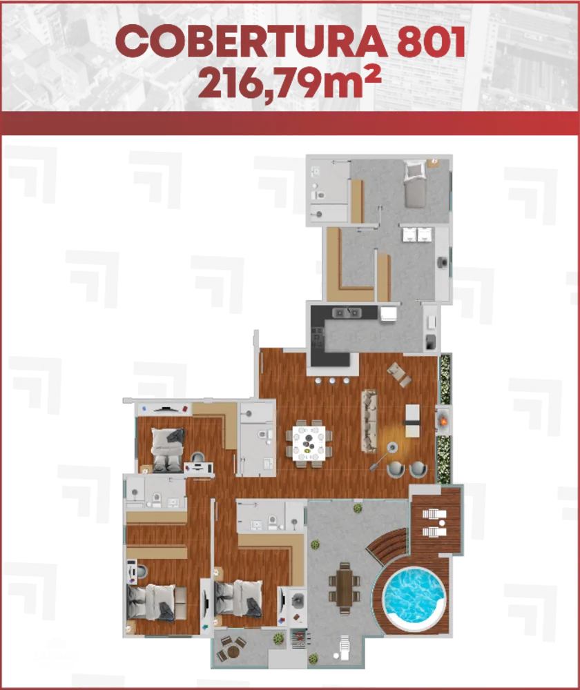 Cobertura, 4 quartos, 217 m² - Foto 5