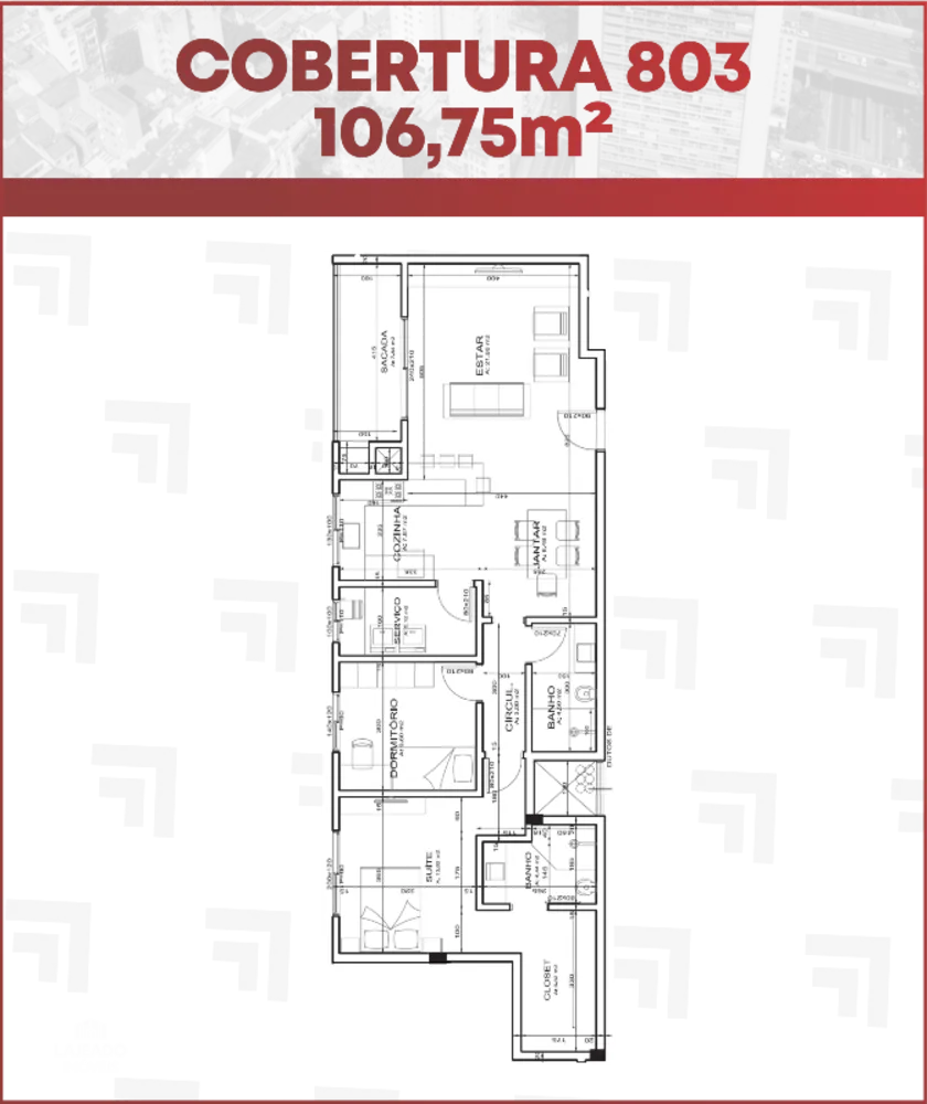 Cobertura, 1 quarto, 39 m² - Foto 12