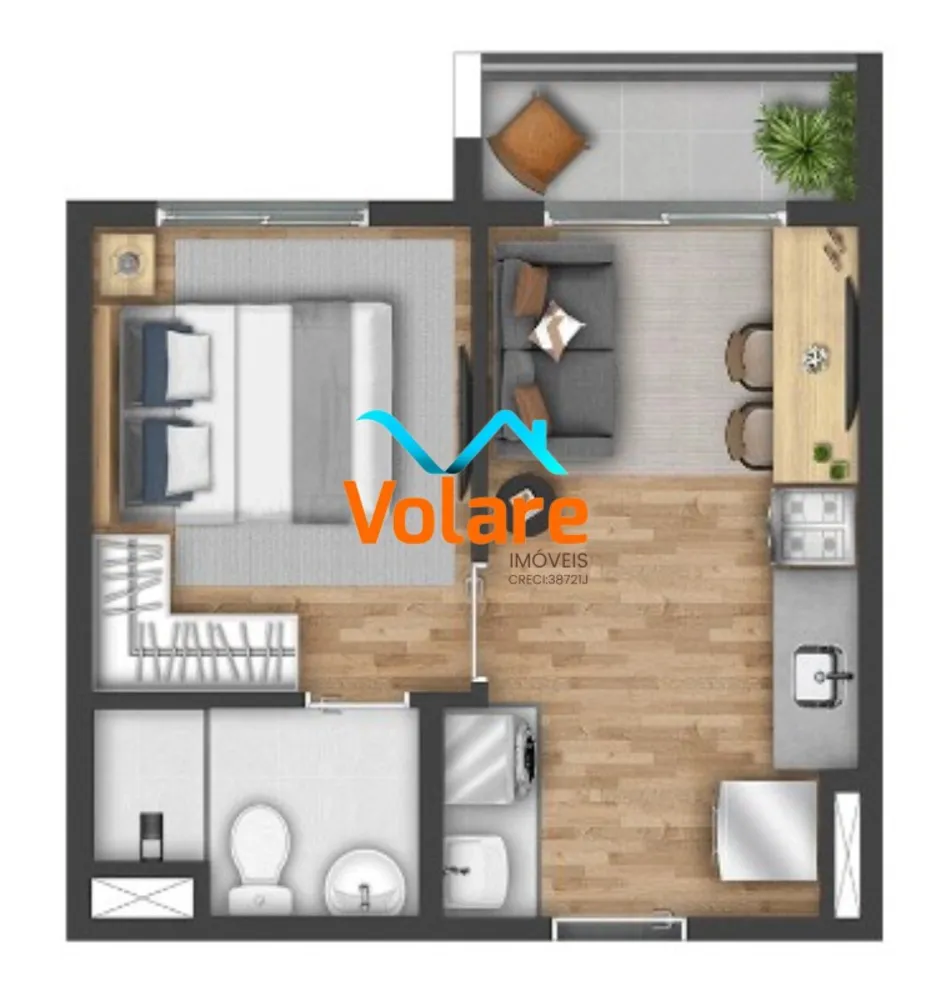Kitnet-Studio, 26 m² - Foto 6
