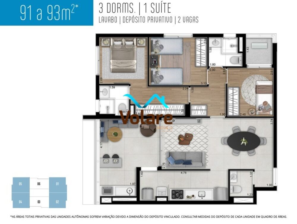 Apartamento à venda com 3 quartos, 92m² - Foto 7