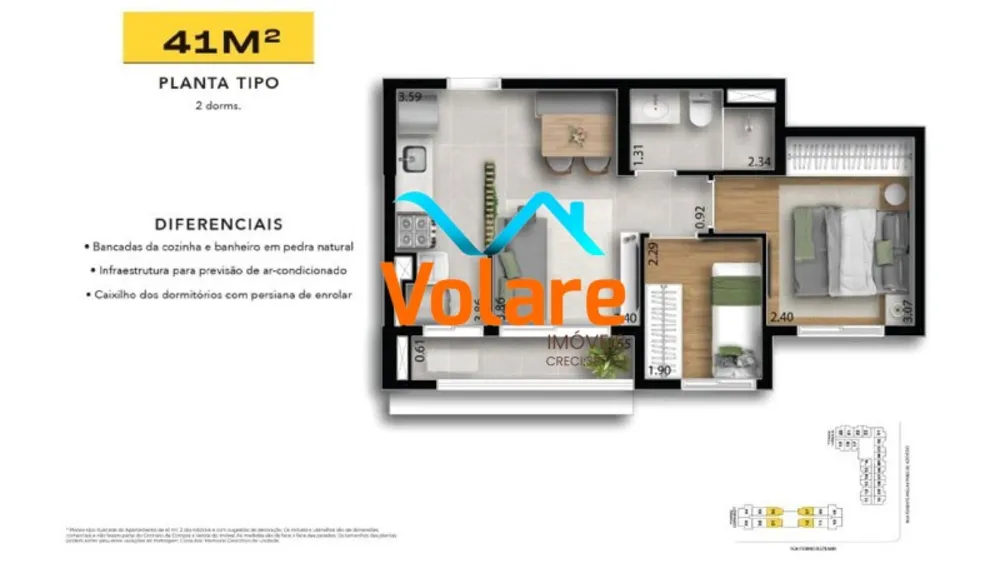 Apartamento, 2 quartos, 41 m² - Foto 8