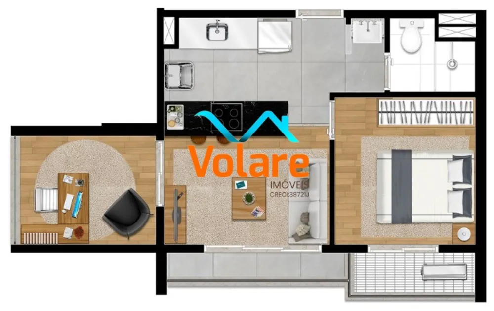 Apartamento, 1 quarto, 39 m² - Foto 4