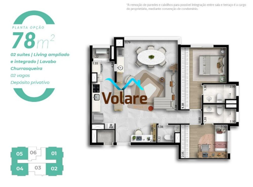 Apartamento à venda com 3 quartos, 78m² - Foto 8