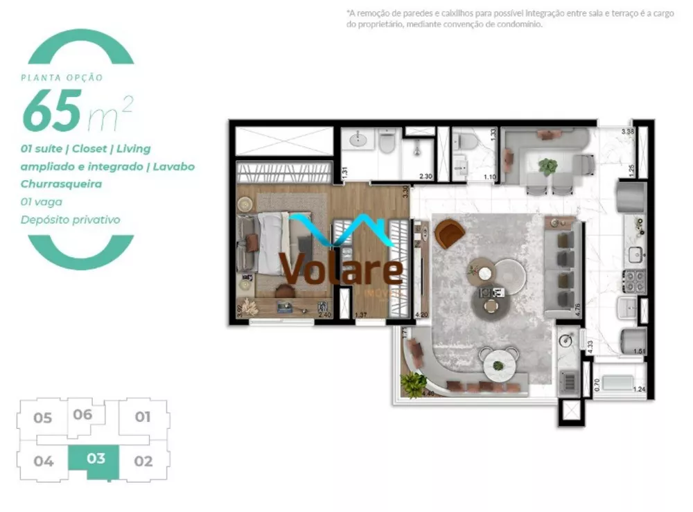Apartamento, 3 quartos, 65 m² - Foto 12