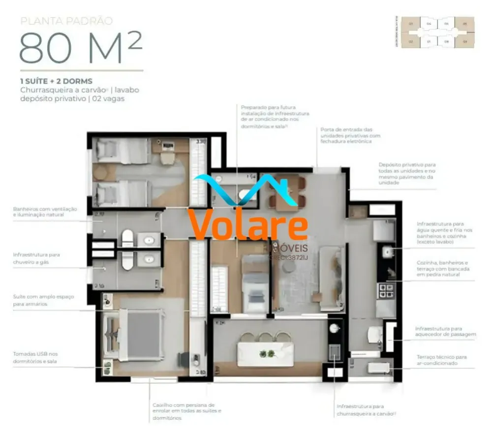 Apartamento, 3 quartos, 79 m² - Foto 1