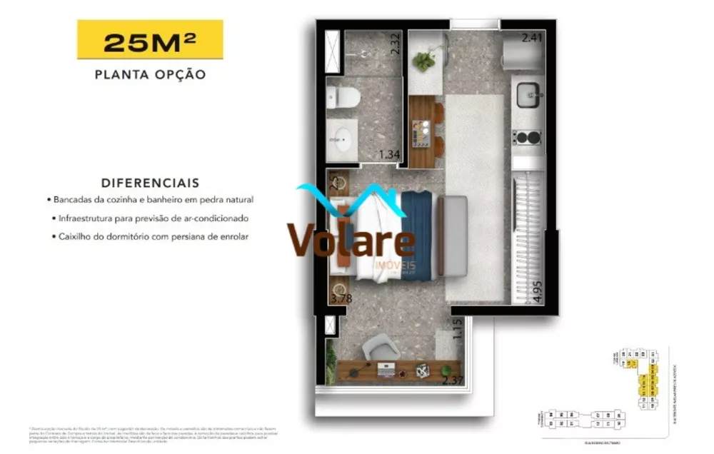 Apartamento, 1 quarto, 25 m² - Foto 4