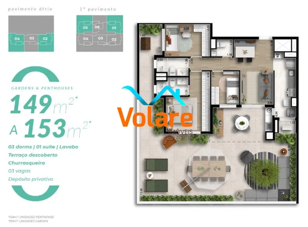Apartamento, 3 quartos, 152 m² - Foto 1