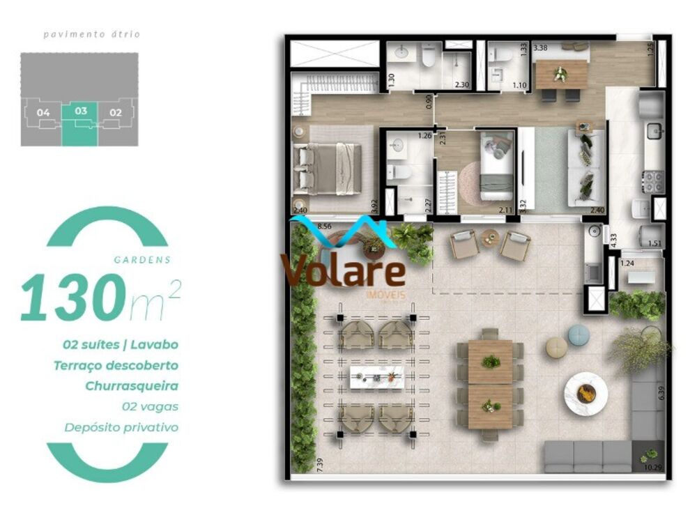 Apartamento, 2 quartos, 129 m² - Foto 22