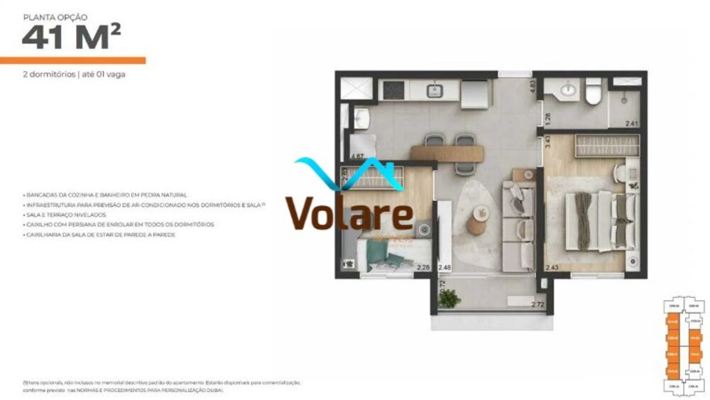 Apartamento, 2 quartos, 41 m² - Foto 8