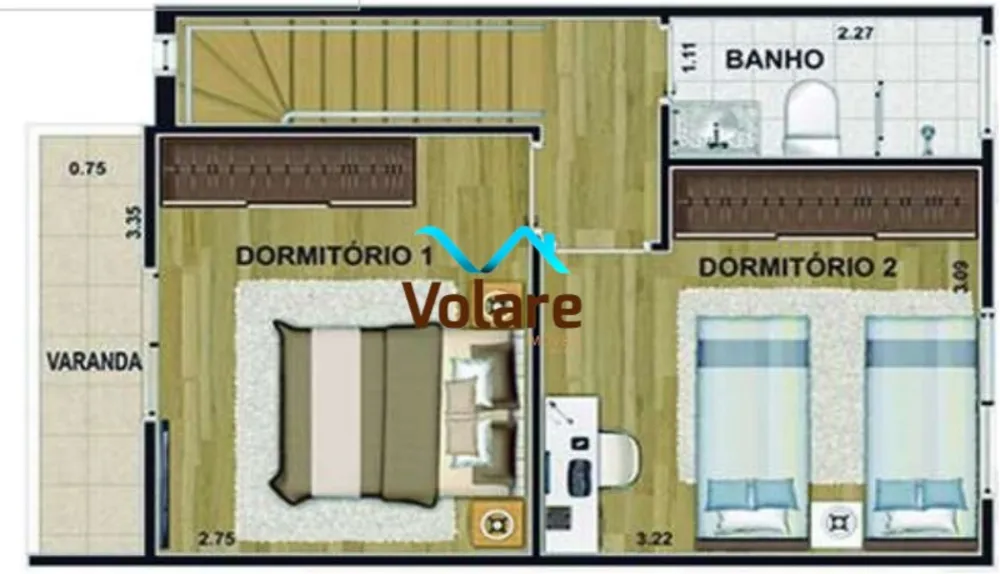 Casa de Condomínio, 2 quartos - Foto 11
