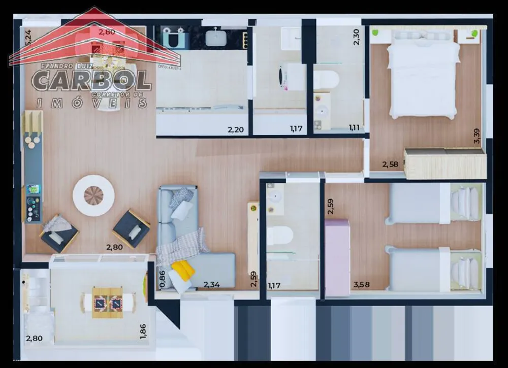 Apartamento, 2 quartos, 68 m² - Foto 13