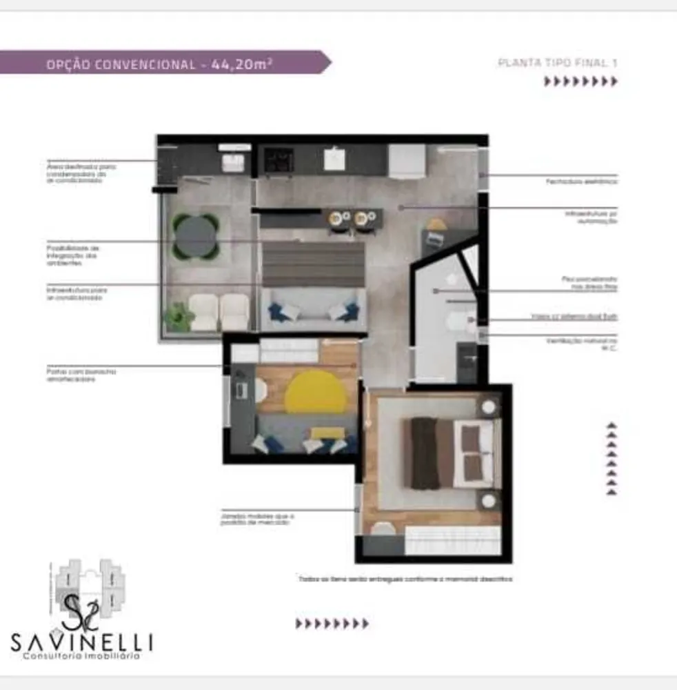 Apartamento, 2 quartos, 44 m² - Foto 4