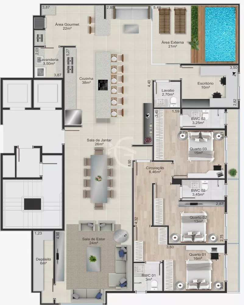 Apartamento, 3 quartos, 111 m² - Foto 9
