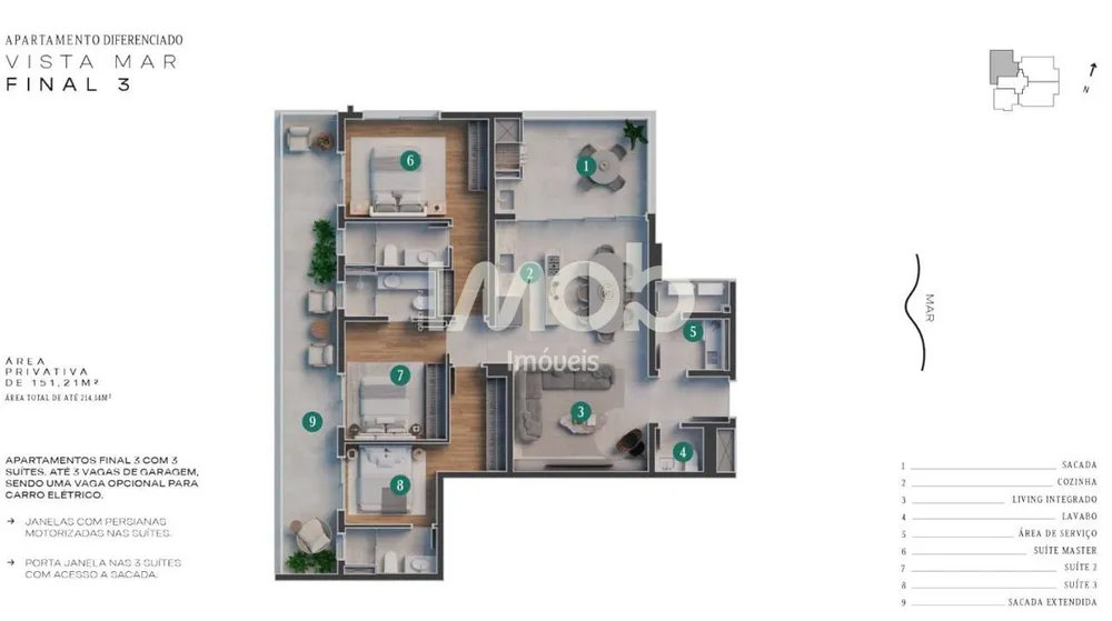 Apartamento, 2 quartos, 145 m² - Foto 2