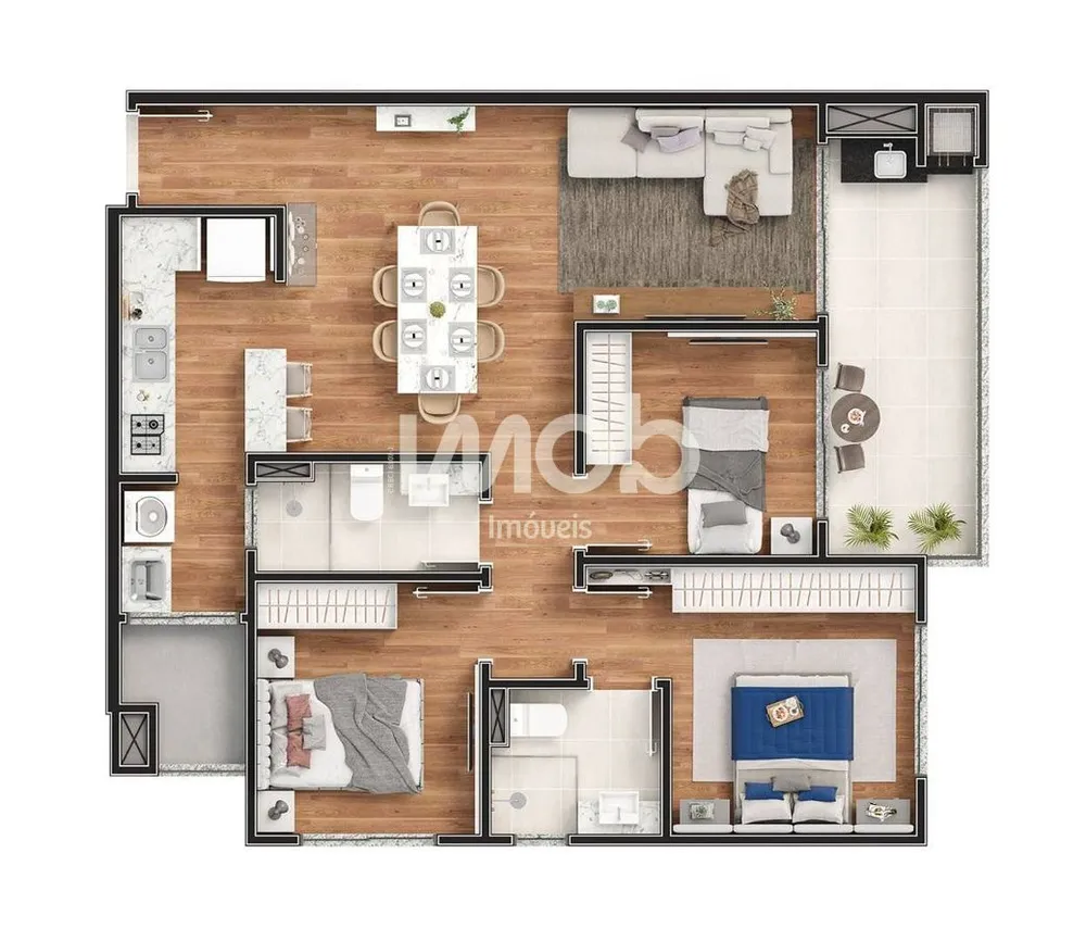 Apartamento, 3 quartos, 100 m² - Foto 10
