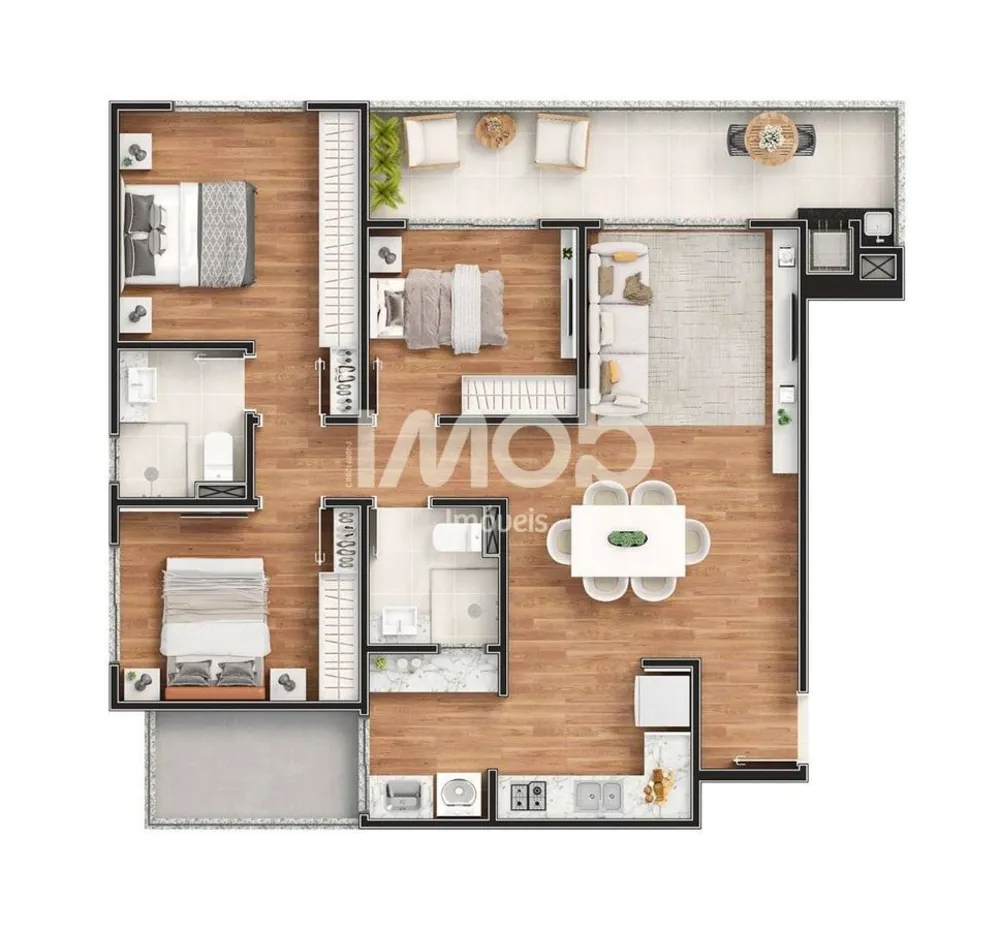Apartamento, 3 quartos, 100 m² - Foto 12