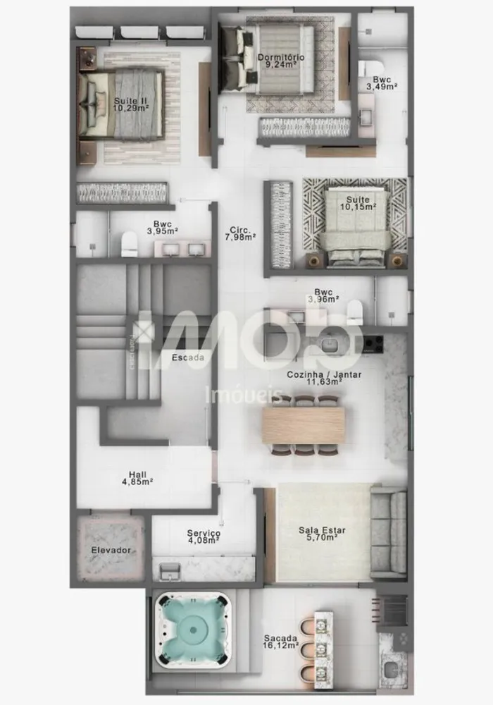 Apartamento, 3 quartos, 101 m² - Foto 7
