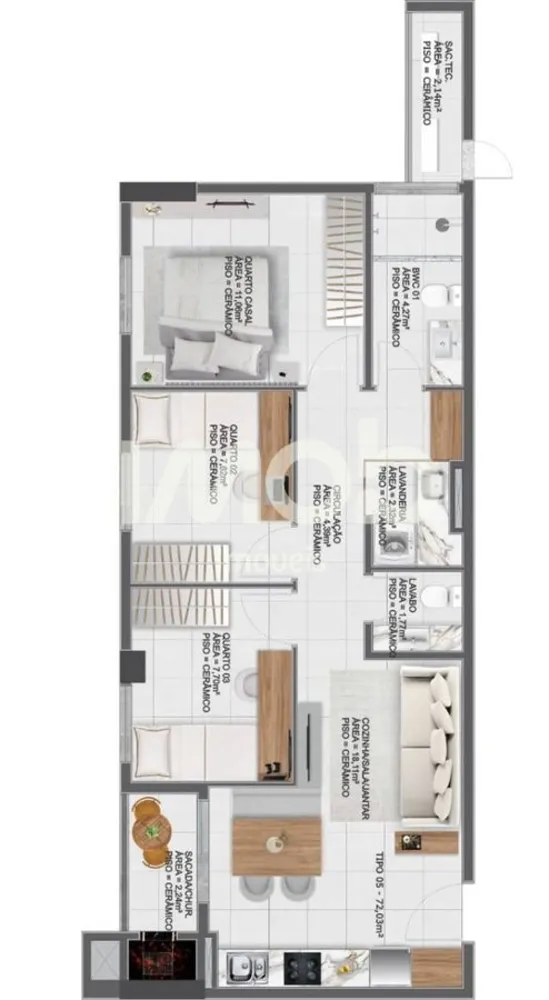 Apartamento, 3 quartos, 72 m² - Foto 16