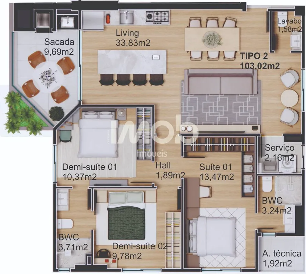 Apartamento, 2 quartos, 87 m² - Foto 8