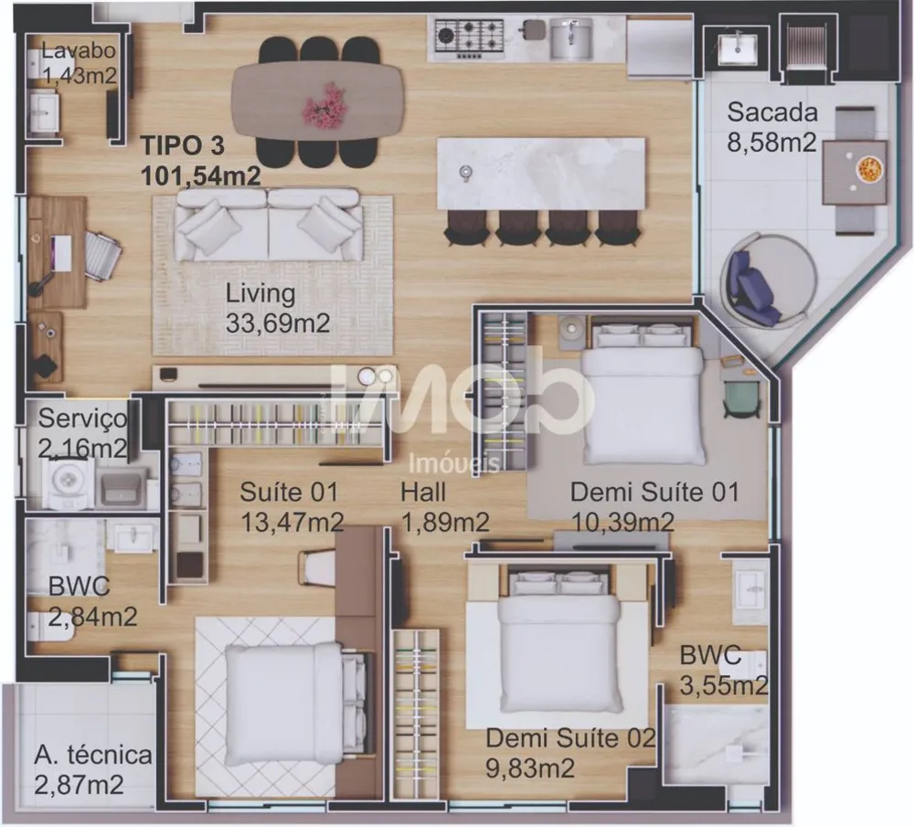 Apartamento, 2 quartos, 87 m² - Foto 10