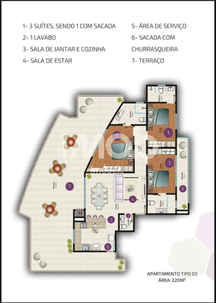Apartamento, 3 quartos, 125 m² - Foto 2