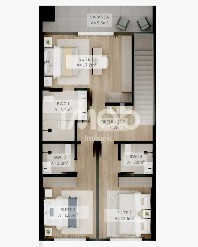 Casa, 3 quartos - Foto 3