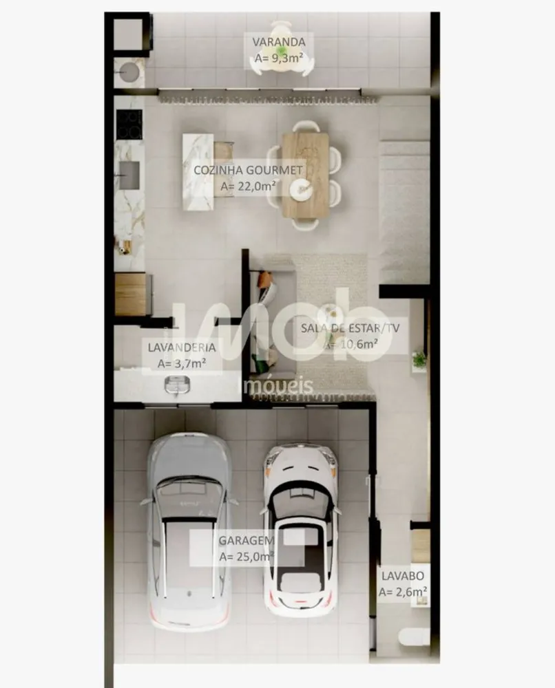 Casa, 3 quartos - Foto 2