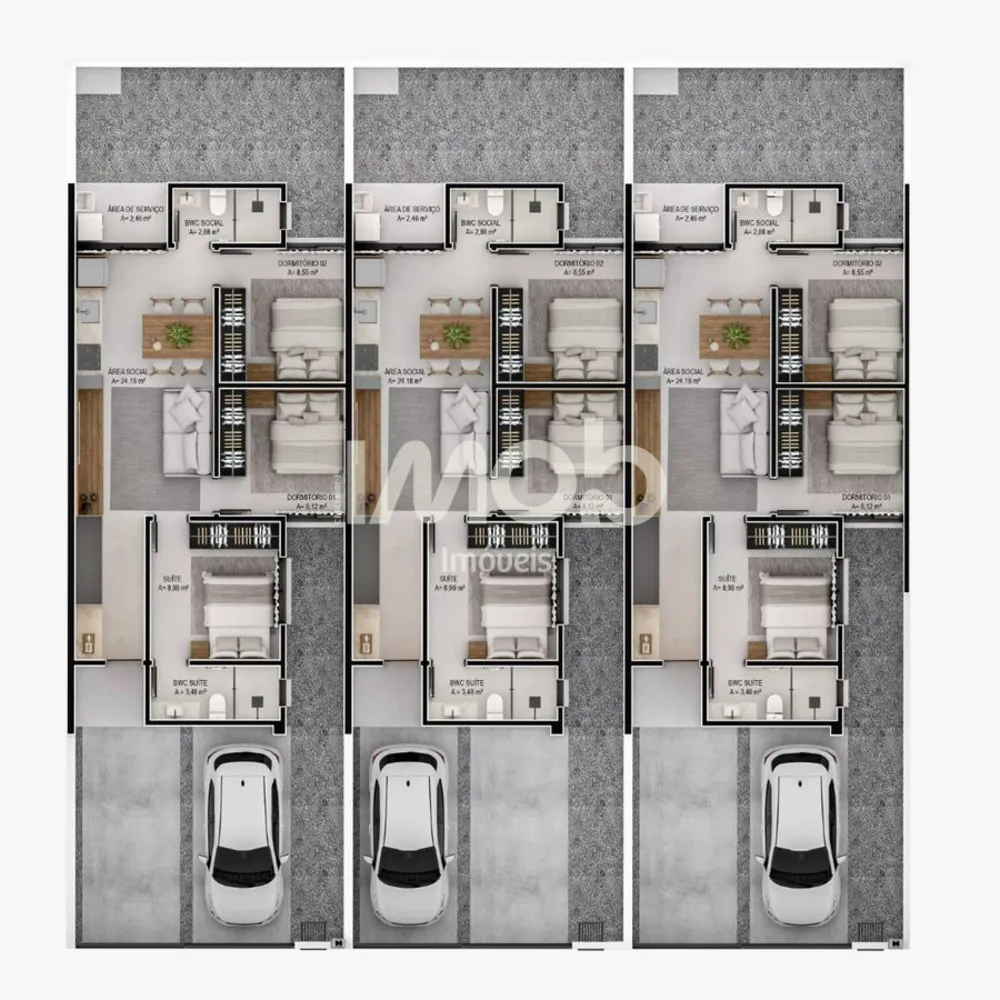 Casa, 3 quartos, 65 m² - Foto 7