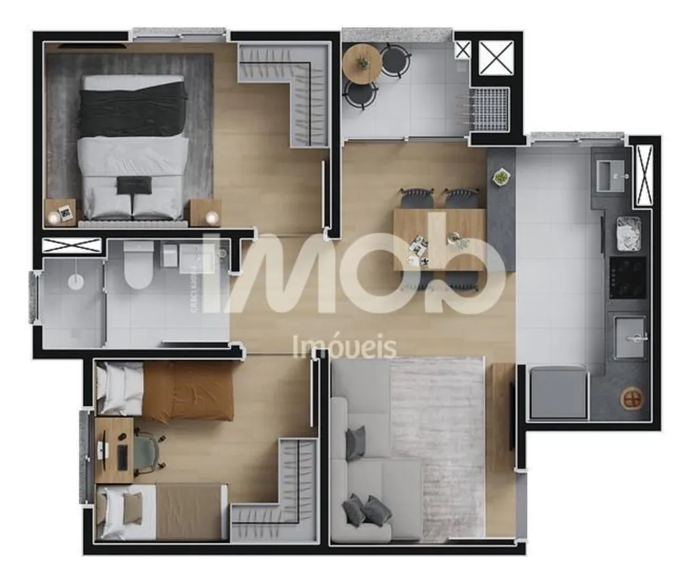 Apartamento, 2 quartos, 48 m² - Foto 12