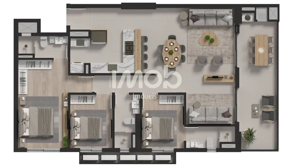 Apartamento, 3 quartos, 88 m² - Foto 1
