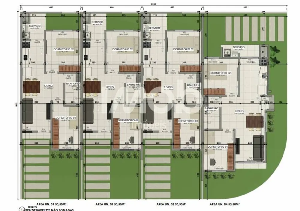 Casa, 2 quartos, 51 m² - Foto 9