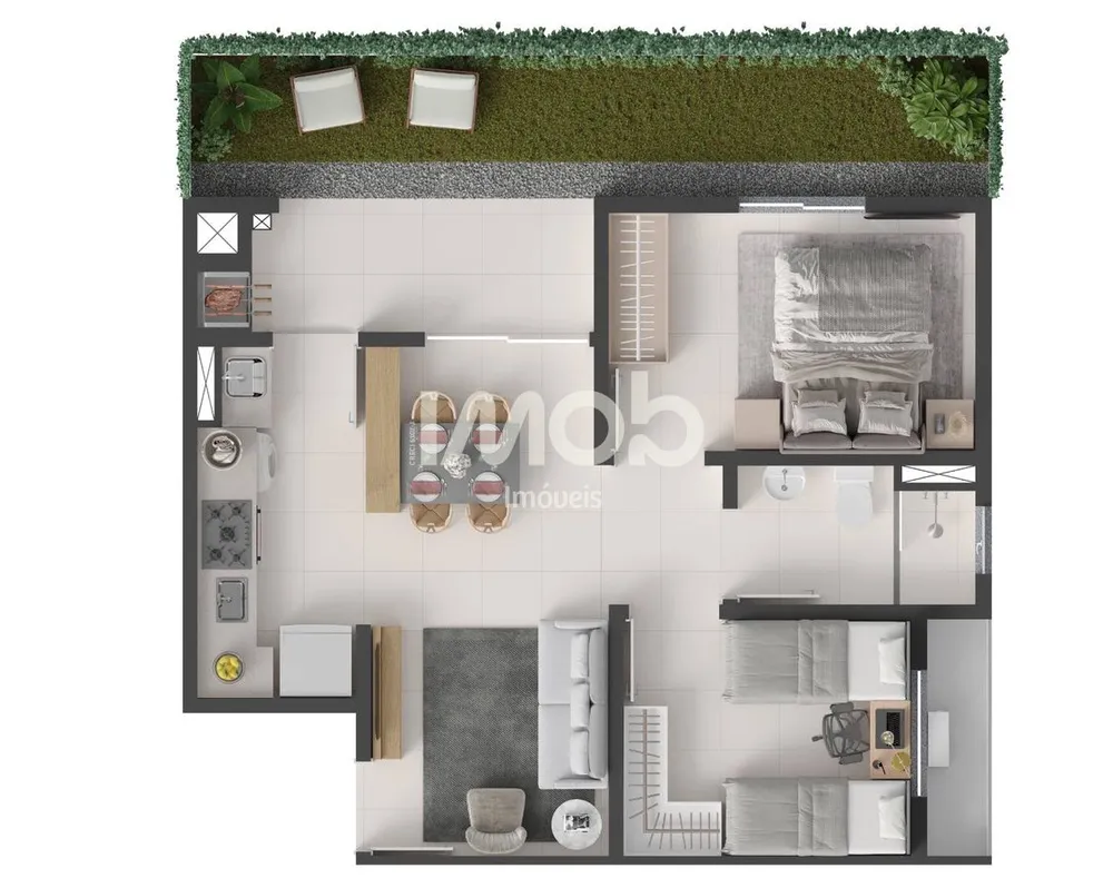Apartamento, 2 quartos, 52 m² - Foto 4