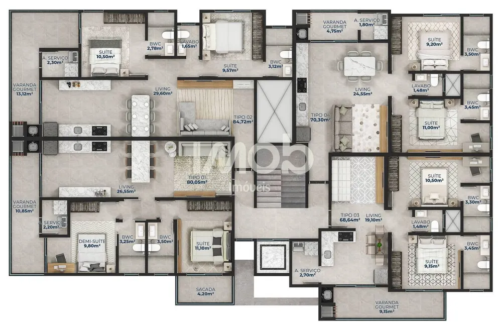 Apartamento, 2 quartos, 72 m² - Foto 5
