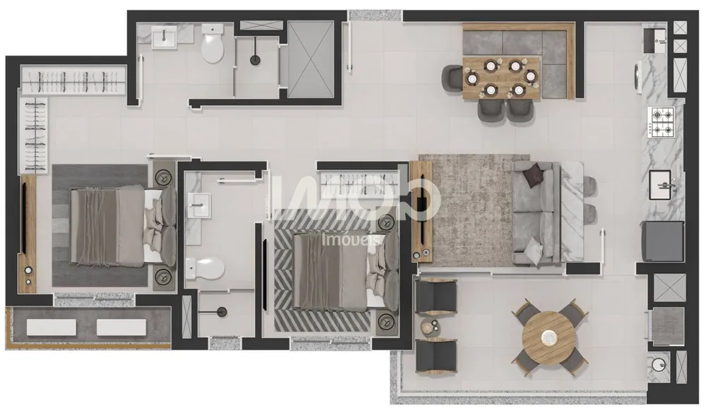 Apartamento, 2 quartos, 80 m² - Foto 8