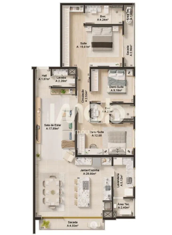 Apartamento, 3 quartos, 138 m² - Foto 8