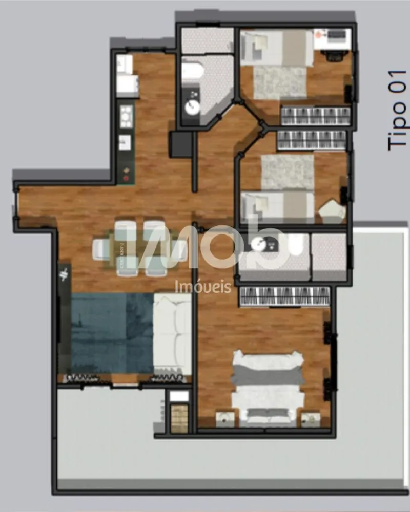 Apartamento, 3 quartos, 73 m² - Foto 6