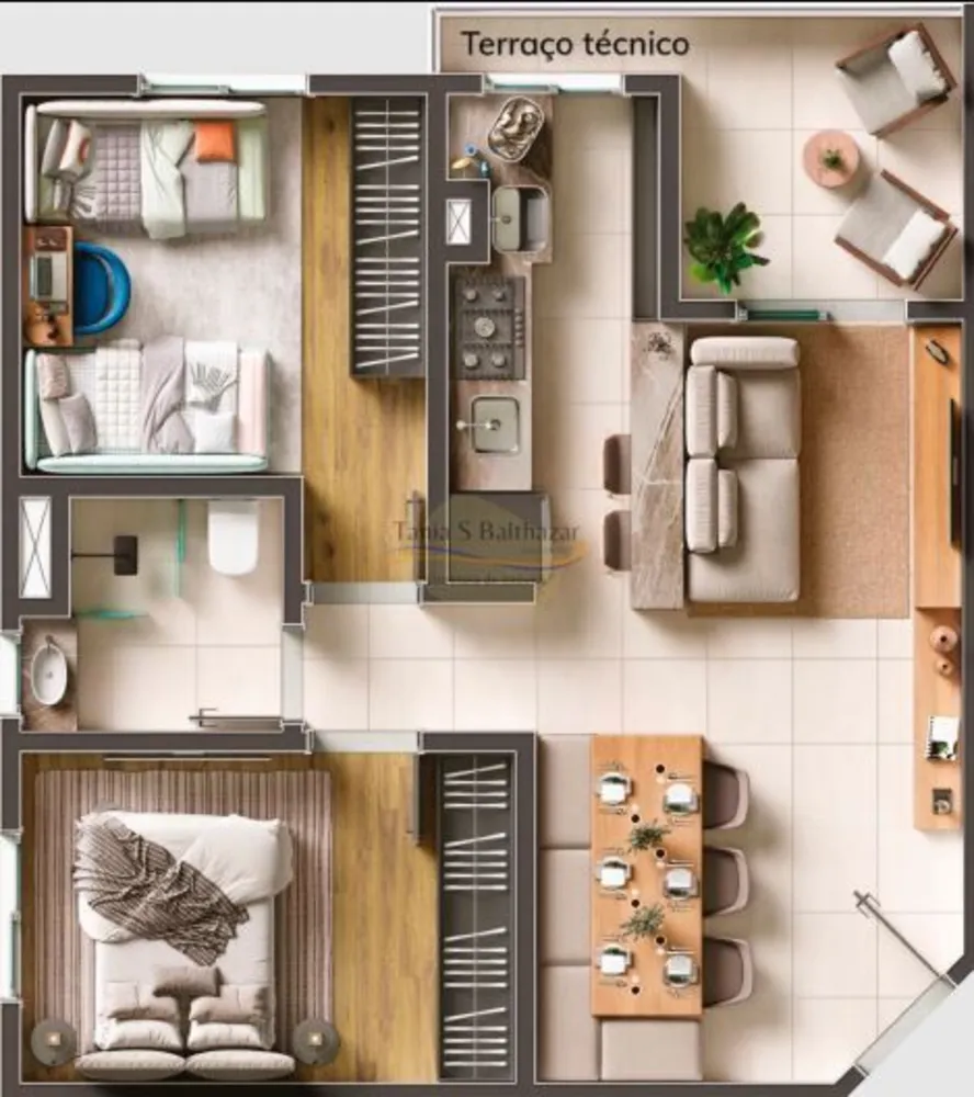 Apartamento, 2 quartos, 50 m² - Foto 4