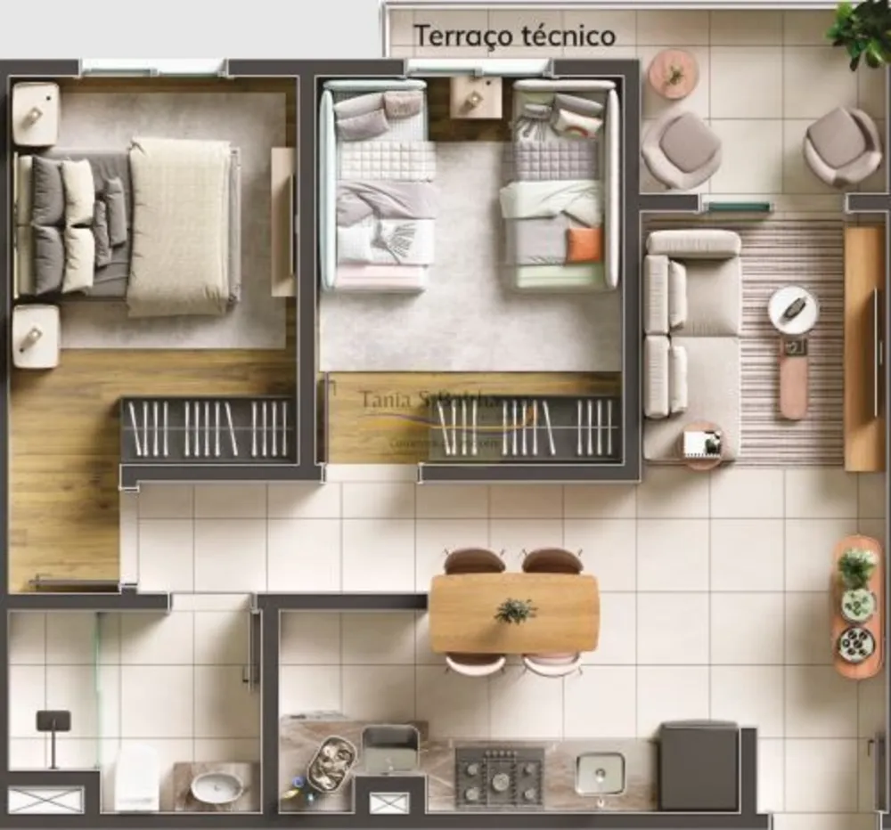Apartamento, 2 quartos, 50 m² - Foto 2