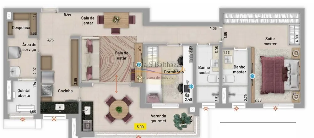 Apartamento, 2 quartos, 96 m² - Foto 5