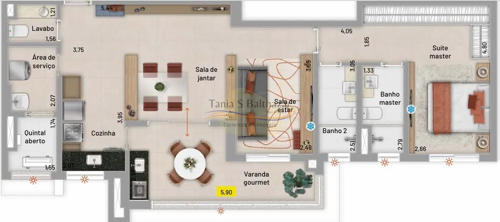 Apartamento, 2 quartos, 96 m² - Foto 7