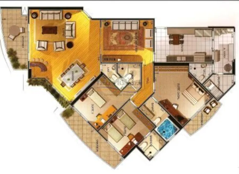 Apartamento, 3 quartos, 199 m² - Foto 2