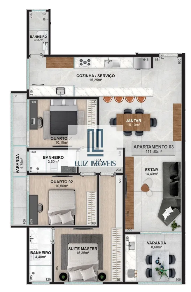 Apartamento, 2 quartos, 105 m² - Foto 4