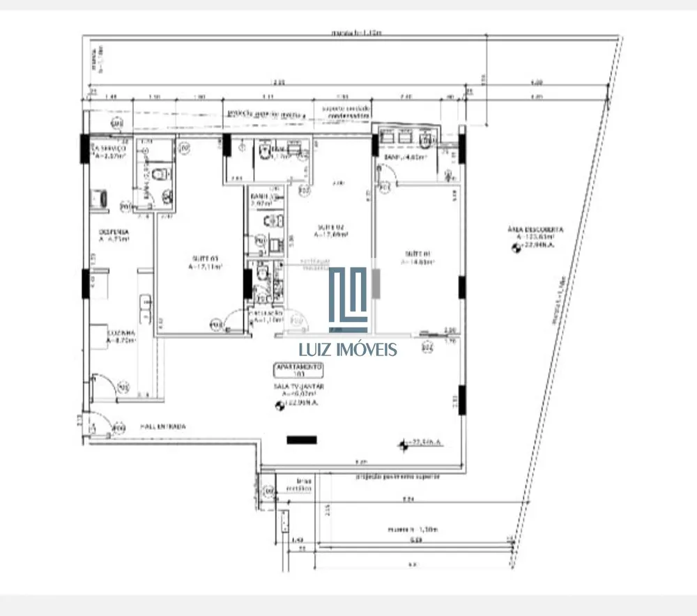 Apartamento, 3 quartos, 122 m² - Foto 2