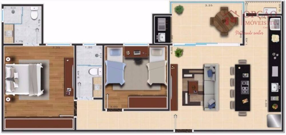 Apartamento, 2 quartos, 74 m² - Foto 2