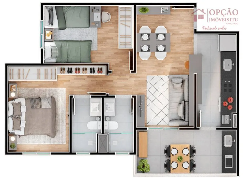 Apartamento, 2 quartos, 60 m² - Foto 7