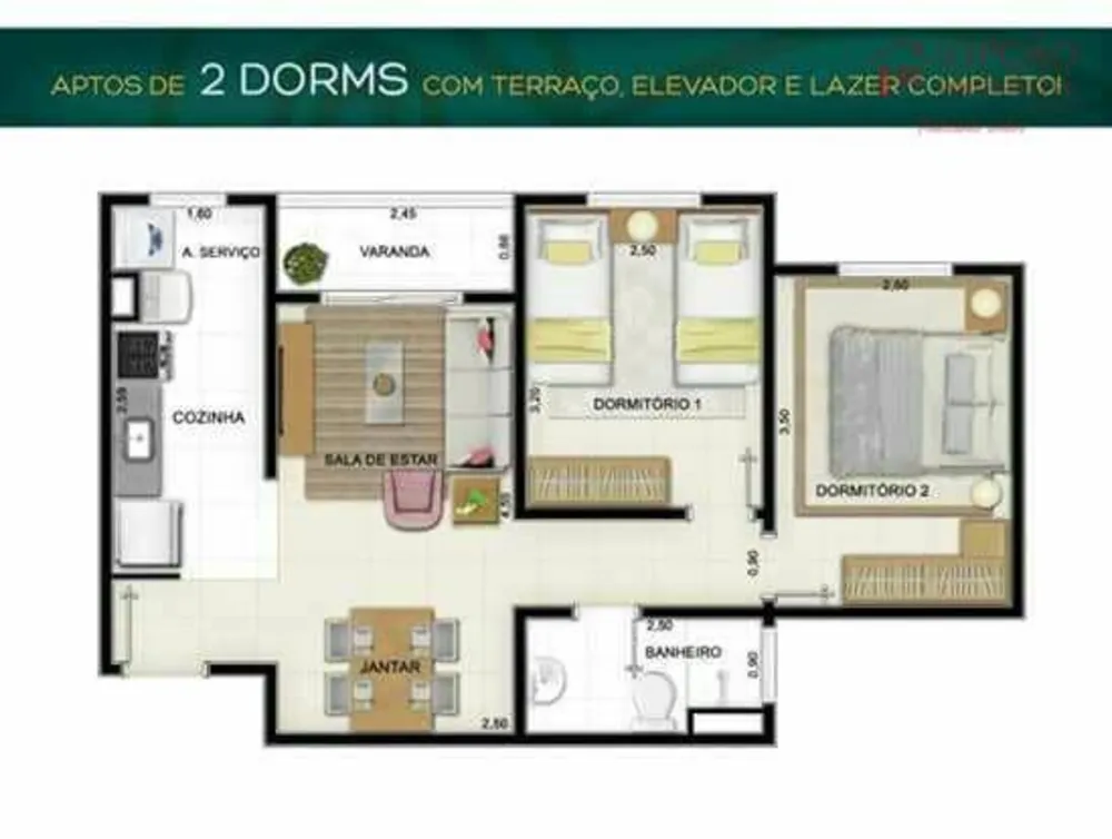 Apartamento, 2 quartos, 53 m² - Foto 7