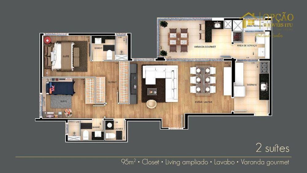Apartamento, 2 quartos, 95 m² - Foto 14