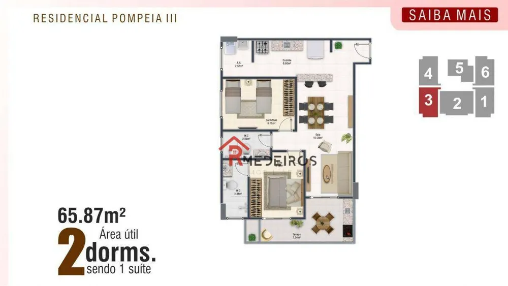 Apartamento, 2 quartos, 65 m² - Foto 4
