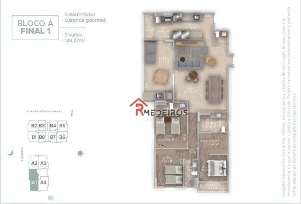 Apartamento, 3 quartos, 143 m² - Foto 2