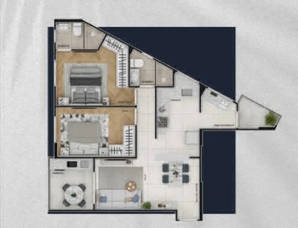 Apartamento, 2 quartos, 72 m² - Foto 4